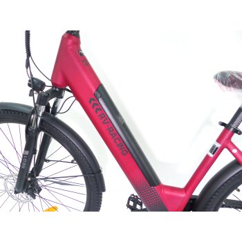 29 Zoll E-Bike Fahrrad Damenfahrrad Citybike Elektrofahrrad 36V 250W 70km Rot