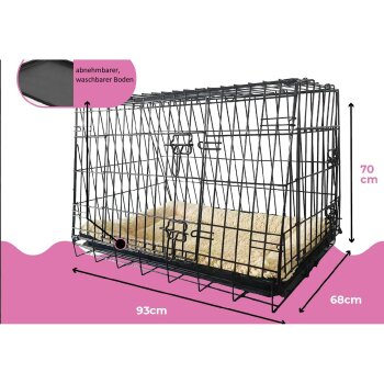 Hundebox Transportbox Hundekäfig mit waschbarem...