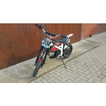 125ccm Dirtbike Pitbike KXD 612 4Takt 4 Gang 17/14 Enduro Cross Motorrad Schwarz